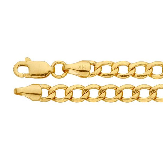 14K-yellow-gold-hollow-curb-chain