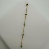 14k Gold Colorful CZ Drop piercing