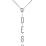 sterling silver necklace with initials pendant customized 