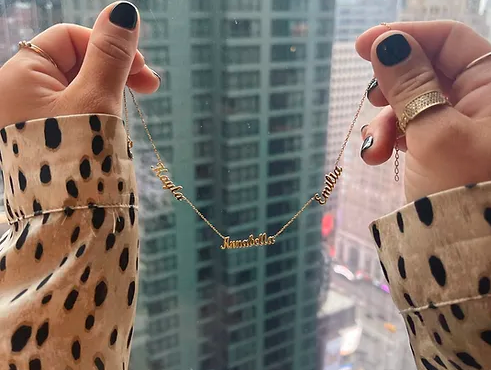 auri name necklace customized gold