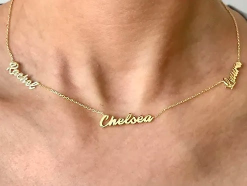 auri name necklace customized gold model